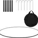 VioraWhite Portable Lacrosse Crease,Regulation Size Portable Lacrosse Goal, Weather Crease with Weights, Stakes and Carry Bag