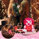 2 x Kasyat Valentine Gift 12' Big Triceratops Stuffed with Heart Cute Plush Animal Valentine Soft Dinosaur Pink Romantic Gift Adorable Home Decoration for Birthday Anniversary Girlfriend Boyfriend Lover