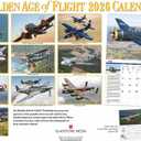 Gladstone Media, Golden Age of Flight 2026 Large Wall Calendar