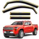 in-Channel Window Rain Guards Fit for Truck Toyota Tacoma 2024-2025 Double Cab with 4 Full-Size Doors Extra Durable Window Deflectors Window Visors Vent Shades Vent Visors Car Accessories