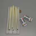 Homemory 6 Pcs Waxy Flameless Taper Candles with Remote, Flickering Battery Operated Candlesticks, Led Fake Candles Tall Candle for Home, Wedding, Party, Ivory, 9.6 inches