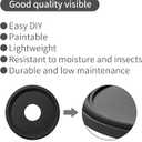 EIFHYT Molded PU Ceiling Medallion for Light Fixtures and Ceiling Fans, 13.1"OD x 4"ID x 1"P (Fits Canopies up to 10.25") Black