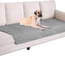 Ameritex Waterproof Blanket Reversible Dog Bed Cover Pet Blanket for Furniture Bed Couch Sofa (30x90 Inch (Pack of 1), Lightgrey)