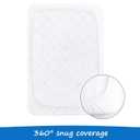 Bassinet Mattress Pad Cover Fit for Baby Delight/Mika Micky/Dream On Me Lotus/ANGELBLISS/KoolerThings (3 in 1) Bedside Sleeper, Waterproof Bassinet Mattress Protector Quilted Bassinet Sheets 2 Pack