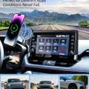 PZK Car Phone Holder for Toyota RAV4 2019-2025 Hybrid LE/XLE/Premium Accessories 7/8-Inch Screen Magnetic 15W Fast Wireless Charger Car Phone Mount 360° Rotation Not Affect Vent (Not Fit 9/10.5 inch)