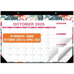 Desk Calendar 2025-2027, October 2025 to April 2027, 21 Months Calendar with TO-DO List 16.5 * 12 Inch, 2025-2027 Desk Calendar for Home or Office Planning and Organizing