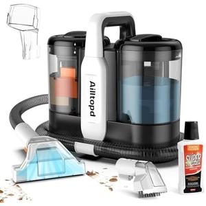 Portable Carpet & Upholstery Spot Cleaner, 15Kpa Powerful Suction & Spot Remover, Deep Stain Cleaning for Carpet, Car Seats, Pets, Stairs, Couches, with Dual Size BrushHead, Off White