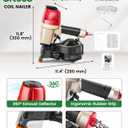 meite CN65S Coil Siding Nailer Pneumatic 15 Degree Nail Gun 1-1/2"to 2-1/2", Accepts 1-1/2"to 2-1/2" legs