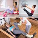 Grip Pilates Crew Socks for Women, Non Slip Yoga Socks with Grips for Barre Hospital Grippy Sticky Sock