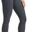G4Free Women Yoga Pants Leggings Women (Deep Grey, 20" Inseam)