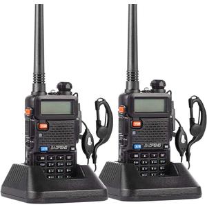 Baofeng UV-5R Ham Dual Band Two Way Radio 144-148/420-450Mhz,Nicama Walkie Talkie 1800mAh Li-ion Battery (2 Pack)