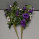 Waipfaru Artificial Flowers for Outdoors, 2Pcs Artificial Petunias UV Resistant Realistic Silk Petunias Fake Flowers for Indoor Outdoor Planters Home Garden Yard Porch Balcony Window Decor, Purple