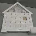 Christmas Wooden Advent Calendar House with 24 Drawers, Countdown to Christmas for Kids, LED Home Decoration, L16.25 x H17.9 x T2.87 inches, Battery Operated