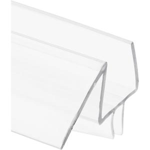 Prime-Line M 6259 Frameless Shower Door Bottom Seal for 1/2 in. Thick Glass Doors, Dual Flap and 45 Degree Drip Guard, 36 in., Clear Vinyl (Single Pack)