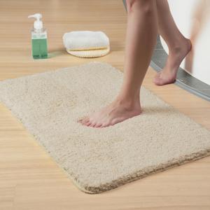 Luxury Quick Dry Non-Slip Bathroom Rugs20'' x 30'' Beige Highly Absorbent Washable and Ultra Soft, Extra Thick Fluffy Bath Mats for Shower/Kitchen/Bathtub Floor