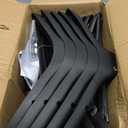 Plastic Extra Wide Suit Hangers, Pack of 15, Width: 17.7",Notched Shoulders & Metal Hooks, Black