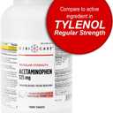 GeriCare Regular Strength Acetaminophen Pain Relief Fever Reducer Tablets, Strength 325mg Tablet | Joint, Muscle, Arthritis, Back Pain Relief 1000 Count (Pack of 1)