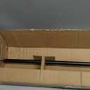 Amazon Basics Room Darkening Blackout Curtain Rod for Bedroom and Living Room, Curved, Wraps Around, Blocks Light, for Heavy Curtains, 48" to 88", Black