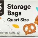 365 by Whole Foods Market, Quart Size Storage Bags, Double Zipper, 50 Count, 2723/10/25