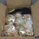 Crystal Metal Tealight Candlestick, Bling Bowl Candelabras, Tall Crystal Candle Holders, Elegant Candle Centerpiece for Dining Table Wedding Home Mantel Decor(Golden, 4Sets(12 Pcs))