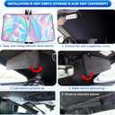 Car Windshield Bilayer Sun Shade for Toyota Corolla Hatchback 2019-2025 Sunshade Foldable Window Sun Visor Protector Blocks UV Rays Keep Your Car Cooler-Convenient Folding and Collection