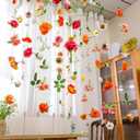 XunYee 6 Pcs 35.4 ft Flower Garlands Hanging Spring Wildflower Garlands Floral Vines Artificial Fake Flower Vines Faux Silk Wildflower Decor for Home Garden Spring Summer Wedding Party Arch Wall