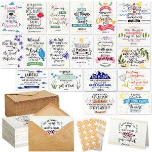 120 Pack Christian Greeting Cards Bulk with Envelopes, Religious Encouragement Scripture, 20 Inspirational Bible Verse Designs (4x6 In)