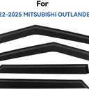 Window Visors Rain Guards for 2022 2023 2024 2025 2026 Mitsubishi Outlander, Out-Channel Window Vent Wind Deflectors Visors Shades for 22 23 24 25 26 Mitsubishi Outlander
