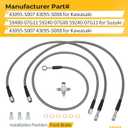 M MATI "+3" Stainless Braided Brake Lines Kit for Kawasaki KFX400 2003-2004 for Suzuki QuadSport Z 400 LT-Z400 2003-2008 for Arctic Cat DV-X 400 2004 43095-S007 59480-07G11 59240-07G11 3406-044