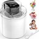 Ice Cream Maker Machine – 2.1 Quart Ice Cream Machine for Gelato, Sorbet & Frozen Yogurt, Pre-Freeze Bowl, LCD Screen and Timer, Perfect for 6-10 Servings, Easy to Use & Clean