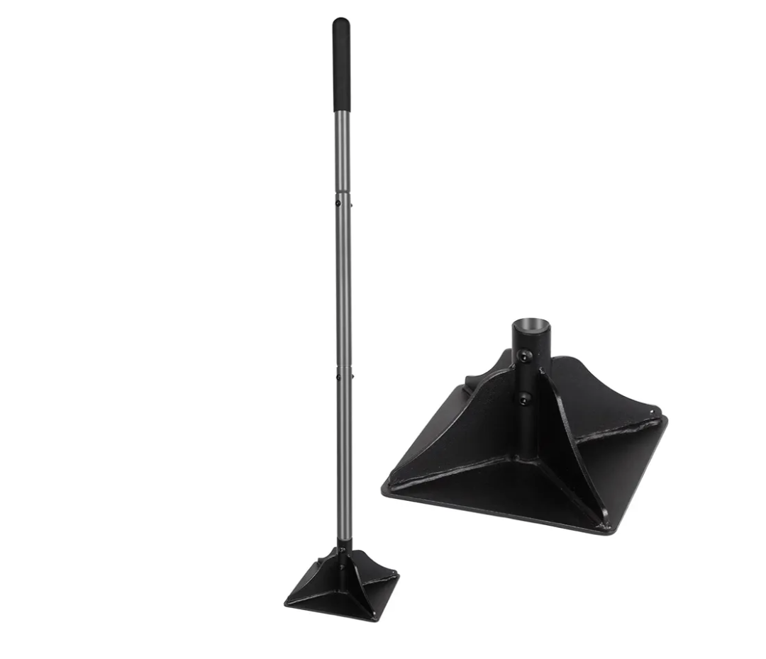 Walensee Steel Tamper 48 inch Steel Handle 10"x10" Garden Tamper with Rubber Grip for Laborsaving All-Steel Tamper Heavy Duty Ideal Tool for Leveling Ground Installing pavers and Repairing Blacktop
