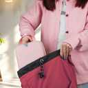 GEEKRIA Slim Keyboards Carrying Case, Compatible with Nuphy Air75 V3, Logitech MX Mechanical Mini, MelGeek O2, LOFREE Flow84/ Flow Lite 84, 84 Keys Hard Shell Travel Bag (Pink)