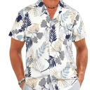 ELETOP Men's Hawaiian Shirts Short Sleeve Floral Beach Shirts Button Down Tropical Aloha Vacation Shirts L