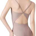 Daydance Women Ballet Leotard, Camisole/Tank Women Dance Leotard with Jacquard Floral Print (XX-Large, Light Purple (Camisole))