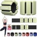 Pilates Wrist Ankle Weights for Women, Wearable Strong Arm & Leg Weights Set of 2(1 lb/2.2 lbs Each), Adjustable Ankle Weights for Walking, Yoga, Dance, Barre, Gym