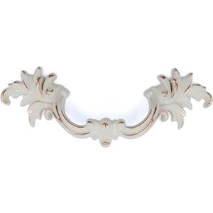 Jetland French Provincial Drawer Pulls - 4-Pack, Ivory White, 4" Hole Centers, Vintage Shabby Chic Pulls for Dresser Nightstand Cabinet, PW1618W102
