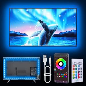 GANZQH 20FT Led Lights for TV, TV Backlight for 32-80 Inch, USB Led Light Strip with Remote, App Control, RGB Strip TV Lights Music Sync Color Changing, Led Lights for Room Gaming Accessories