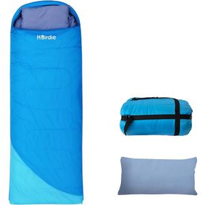 Adult Sleeping Bag with Pillow Comfortable Durable & Waterproof Lightweight for Adults Kids Spring Summer Autumn 3 Seasons Travel Camping Outdoor（Blue3.3lb 5070°F）