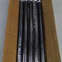 Black Curtain Rods for Windows 66-120Inch(5.5-10ft) Heavy Duty French Return Rod, Wrap Around Blackout Curtain Rods, Long Adjustable Room Darkening Drapery Rod for Bedroom, Living Room Outdoor Patio