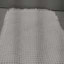 Waffle Bathroom Rugs 24x60 Super Absorbent Non Slip Bath Floor Mat Washable Dry Fast Bath Mats with Tassels Ultra Soft White Boho Area Rug for Tub