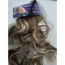 Brown Mixed Blonde Invisible Wire Hair Extensions Long Wavy Synthetic Hairpiece with 4 Secure Clips for Women 20 Inch Clip in Hair Extensions