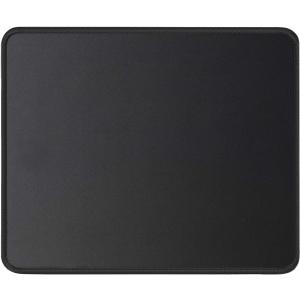 JIKIOU Mouse Pad with Non-Slip Rubber Base, Premium-Textured & Washable Computer Mousepad with Stitched Edges, Mouse Pads for Computers, Laptop, Gaming, Office & Home, 10.2 x 8.3 in, Black