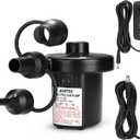 AGPTEK Electric Air Pump,Portable Air Pump with 3 Nozzles, 4.5kPa Quick-Fill,110V AC/12V DC Inflator/Deflator Pumps for Outdoor Camping, Inflatable Air Mattress Beds, Boats, Swimming Ring