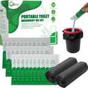 30pcs Portable Toilet Absorbent Gel with Camping Toilet Bags, Poo Urine Powder for Hiking Camping, Poo Gel for Portable Toilet, Camping Toilet Gel Poo Powder for Outdoor Use (40pcs Small Bags)