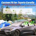 KMF 6pcs Thicken Sun Shades for Toyota Corolla 2020-2025 Accessories (Not Corolla Cross), Full Car Window Covers for Windshield Side Rear, UV Block and Privacy Blackout for Camping