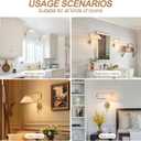 Gold Swing Arm Wall Sconce Set of 2,Plug in Wall Sconces with White Pleated Fabric Shade,Hardwired Wall Light Fixtures with Dimmable Switch for Bedroom Bedside, Living Room, House Reading