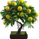 10" Potted Artificial Plants Lemon Table Centerpieces Decoration