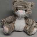 SuzziPals Heatable & Coolable Grey Cat Stuffed Animal, Cat Heating Pad Microwavable for Soothing & Relaxation, Lavender Scented Cat Plush Toy for Stress Relief, Stuffed Cat Toys for Kids