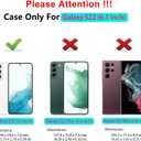 SunStory Compatible with Samsung Galaxy S22 Case with HD Screen Protector, 3-Layer Heavy Duty Full-Body Cover, 3 in 1 Hybrid Protective Case for Galaxy S22 6.1", PinkRed