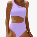 Women's One Piece Swimsuit- One Shoulder Bathing Suit Cutout Tummy Control Swimwear M
